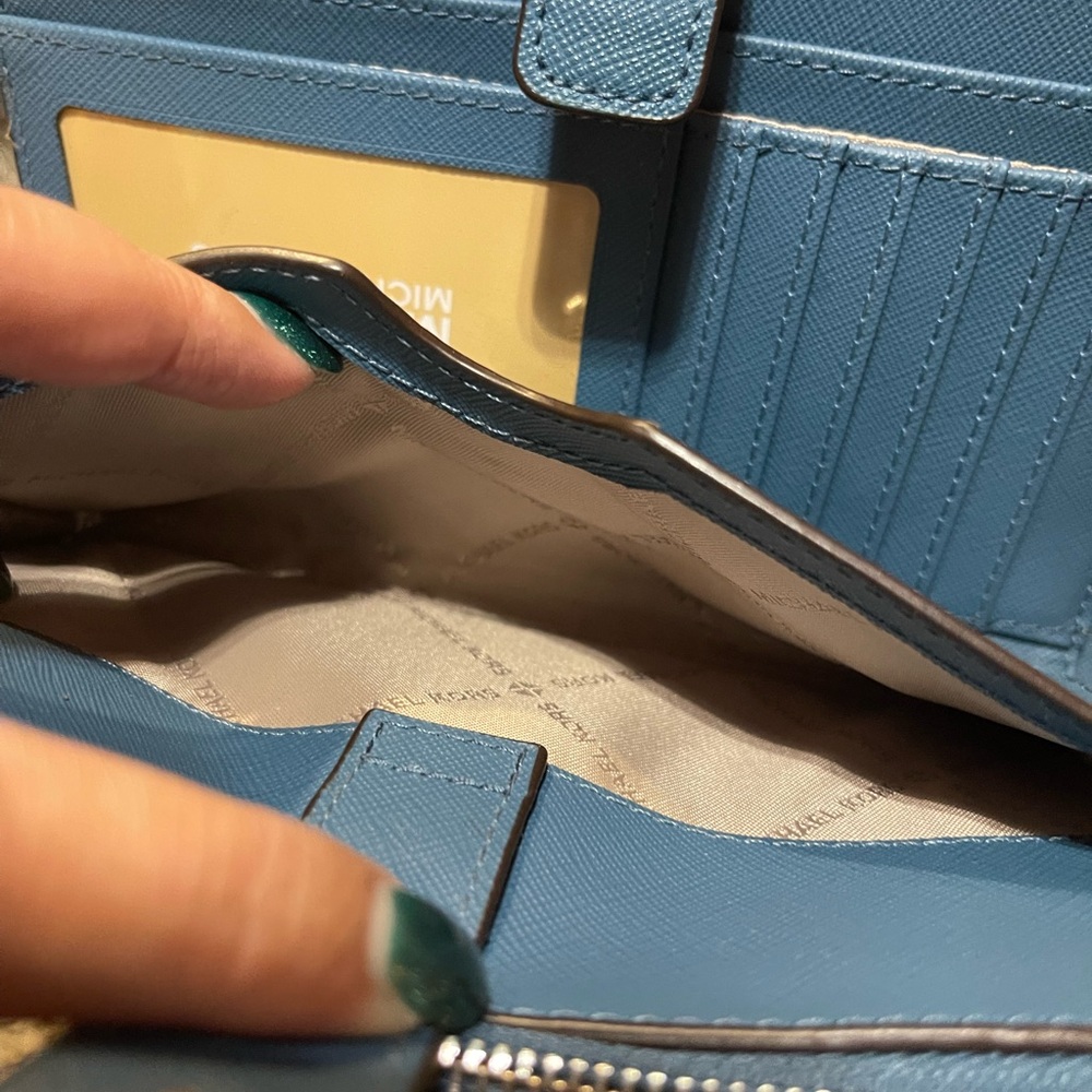 Michael Kors Blue Wristlet Wallet - Picture 9 of 13
